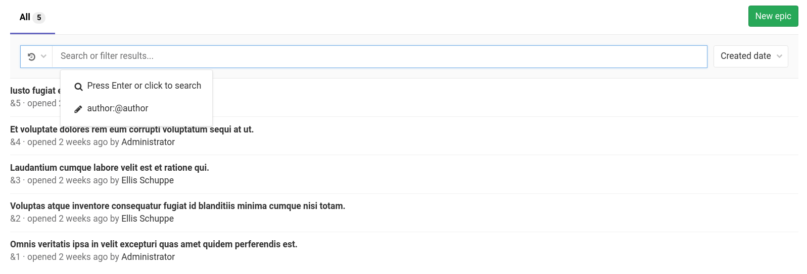 epics search