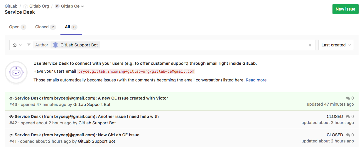 Service Desk Issue tracker