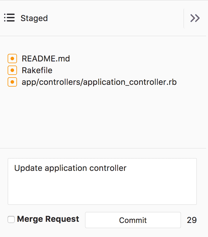 Commit changes